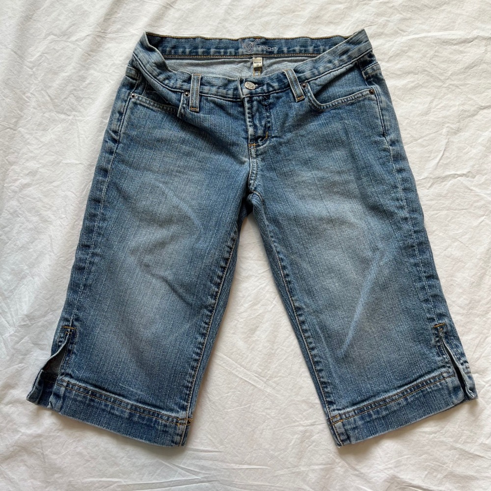 vintage y2k bebe low rise jean shorts